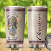 Camellia Personalized Hippie Retro Skull I'm Mostly Peace Love And Light Stainless Steel Tumbler-Sweat-Proof Double Wall Travel Cup With Lid