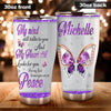 Camellia Personalized Butterfly My Soul Know You Are At Peace Stainless Steel Tumbler - Double-Walled Insulation Vacumm Flask - For Thanksgiving, Memorial Day, Christians, Christmas Gift