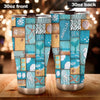 Camellia Personalized Beach Lover Stainless Steel Tumbler - Customized Double-Walled Insulation Travel Thermal Cup With Lid