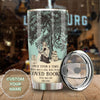 Camellia Personalized Once Upon A Time There Was A Girl Who Really Loved Books Stainless Steel Tumbler - Double-Walled Insulation Vacumm Flask - Gift For Book Lovers, Nerd, International Book Day