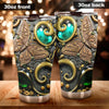 Camellia Personalized Butterfly Rock Style Stainless Steel Tumbler - Double-Walled Insulation Vacumm Flask - For Thanksgiving, Memorial Day, Christians, Christmas Gift