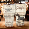 Camellia Personalized Horse Life Stainless Steel Tumbler - Double-Walled Insulation Vacumm Flask - Gift For Horse Lovers, Cowgirls, Cowboys, Perfect Christmas, Thanksgiving Gift