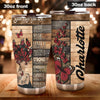 Camellia Personalized Faith God Says You Are Stainless Steel Tumbler-Thermal Flask Travel Therma Cup With Lid