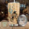 Camellia Personalized Blue Butterfly Piano Stainless Steel Tumbler - Double-Walled Insulation Vacumm Flask - Gift For Thanksgiving, Memorial Day, Piano Lovers