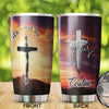 Camellia Personalized The Cross It's About The Jesus Stainless Steel Tumbler-Double-Walled Insulation Travel Cup With Lid