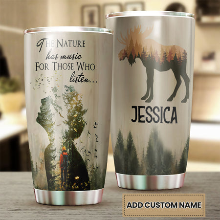 Camellia Personalized The Nature Has Music For Those who Listen Stainless Steel Tumbler-Double-Walled Insulation Travel Cup With Lid