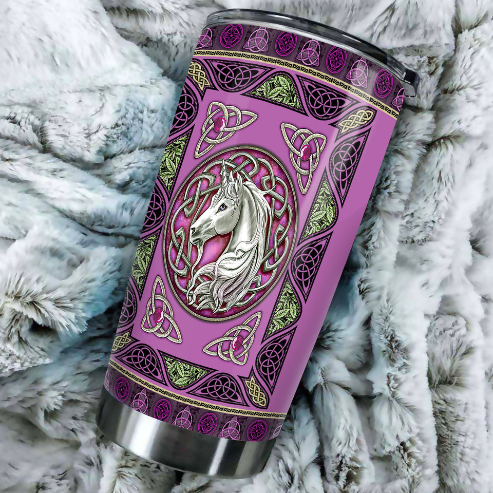 Camellia Personalized The Raggy Colt Often Made A Powerful Horse Stainless Steel Tumbler - Customized Double-Walled Insulation Travel Thermal Cup With Lid