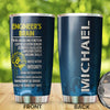 Camellia Personalized Engineer Brain Stainless Steel Tumbler - Customized Double-Walled Insulation Travel Thermal Cup With Lid Gift For Engineer