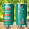 Camellia Personalized Nurse Whispers To Devil's Ear Stainless Steel Tumbler - Double-Walled Insulation Vacumm Flask - Gift For Nurse, Christmas Gift, International Nurses Day