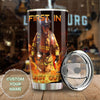 Camellia Personalized Firefighter First In Last Out Stainless Steel Tumbler-Double-Walled Insulation Gift For Firefighter Fireman 01