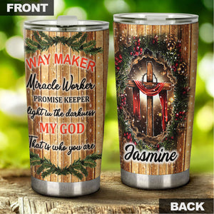 Camellia Personalized God That Is Who You Are  Chirstmas Stainless Steel Tumbler- Double-Walled Insulation Travel Tharma Cup With Lid