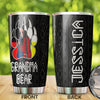 Camellia Personalized Grandma Bear Stainless Steel Tumbler-Double-Walled Insulation Cup With Lid Gift For Grandma
