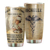 Camellia Personalized Once Upon A Time There Was A Girl Who Really Wanna Be A Nurse And Loves Cats Stainless Steel Tumbler - Double-Walled Insulation Vacumm Flask - Gift For Nurse, Nurse's Day
