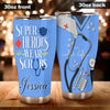Camellia Personalized Nurse Hero Uniform Stainless Steel Tumbler - Double-Walled Insulation Vacumm Flask - Gift For Nurse, Christmas Gift, International Nurses Day