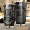 Camellia Personalized First In Last Out Stainless Steel Tumbler-Double-Walled Insulation Gift For Firefighter Fireman 04