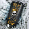 Camellia Persionalized 3D Skullcap Kings Have Beard Stainless Steel Tumbler - Customized Double - Walled Insulation Thermal Cup With Lid