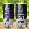 Camellia Personalized Eat Sleep Hockey Repeat Stainless Steel Tumbler-Double-Walled Insulation  Cup With Lid Gift For Hockey Player