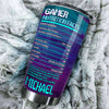 Camellia Personalized Gamer Nutrition Facts  Stainless Steel Tumbler-Thermal Flask Travel Therma Cup With Lid Gift For Gamer 04