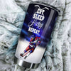 Camellia Personalized Eat Sleep Hockey Repeat Stainless Steel Tumbler-Double-Walled Insulation  Cup With Lid Gift For Hockey Player