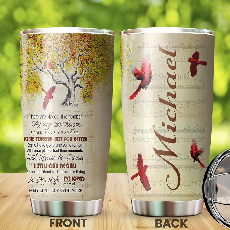 Camellia Personalized In My Life I Loved Them All Stainless Steel Tumbler-Double-Walled Insulation Travel Cup With Lid