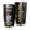 Camellia Personalized Black Women Faith Stainless Steel Tumbler - Double-Walled Insulation Vacumm Flask - Gift For Black Queen, International Women's Day, Hippie Girls 03