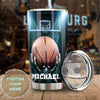 Camellia Persionalized Basketball Backboard Is Calling And I Must Go Stainless Steel Tumbler - Customized Double - Walled Insulation Travel Thermal Cup With Lid Gift For Basketball Player