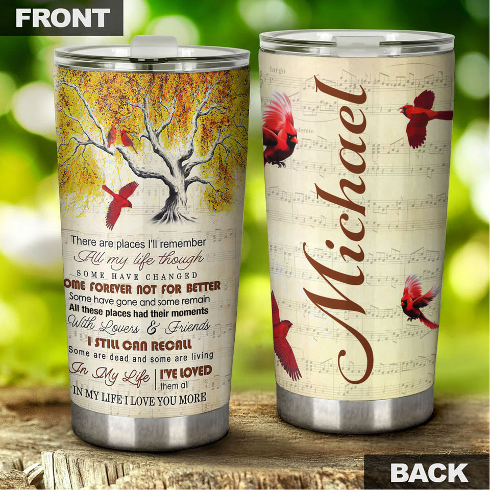 Camellia Personalized In My Life I Loved Them All Stainless Steel Tumbler-Double-Walled Insulation Travel Cup With Lid