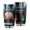 Camellia Persionalized Basketball Backboard Is Calling And I Must Go Stainless Steel Tumbler - Customized Double - Walled Insulation Travel Thermal Cup With Lid Gift For Basketball Player