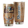 Camellia Personalized Ancient Egyptian Amentet Stainless Steel Tumbler - Double-Walled Insulation Vacumm Flask - Gift For Ancient Egypt Culture Lovers