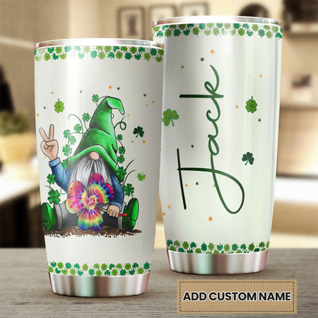 Camellia Personalized Hippie Gnomy Stainless Steel Tumbler-Double-Walled Insulation Travel Cup With Lid Gift For Chistmas 03