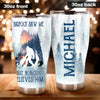 Camellia Personalized Bigfoot Saw Me But Nobody Believes Him Stainless Steel Tumbler - Double-Walled Insulation Vacumm Flask - Gift For Bigfoot Fans