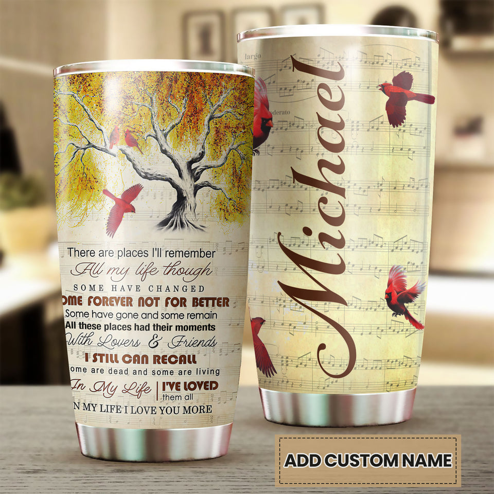 Camellia Personalized In My Life I Loved Them All Stainless Steel Tumbler-Double-Walled Insulation Travel Cup With Lid