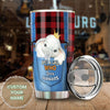 Camellia Personalized Just A Girl Who Loves Elephants Stainless Steel Tumbler-Double-Walled Insulated Gift For Elephant Lover Animal Lover