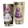 Camellia Personalized Baking Witch Becasue Crursing Is Wrong Stainless Steel Tumbler - Double-Walled Insulation Vacumm Flask - Gift For Bakers, Baking Lovers