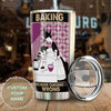 Camellia Personalized Baking Witch Becasue Crursing Is Wrong Stainless Steel Tumbler - Double-Walled Insulation Vacumm Flask - Gift For Bakers, Baking Lovers
