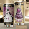 Camellia Personalized Baking Witch Becasue Crursing Is Wrong Stainless Steel Tumbler - Double-Walled Insulation Vacumm Flask - Gift For Bakers, Baking Lovers