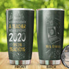 Camellia Persionalized Never Underestimate A Teacher Who Survived 2020 Online Teaching Stainless Steel Tumbler - Customized Double - Walled Insulation Travel Thermal Cup With Lid Gift For Teacher