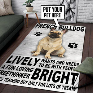 Personalized French Bulldog Rug 05432