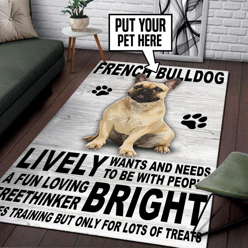 Personalized French Bulldog Rug 05432