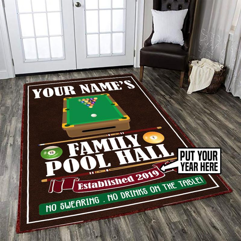 Personalized Family Pool Rug 05964