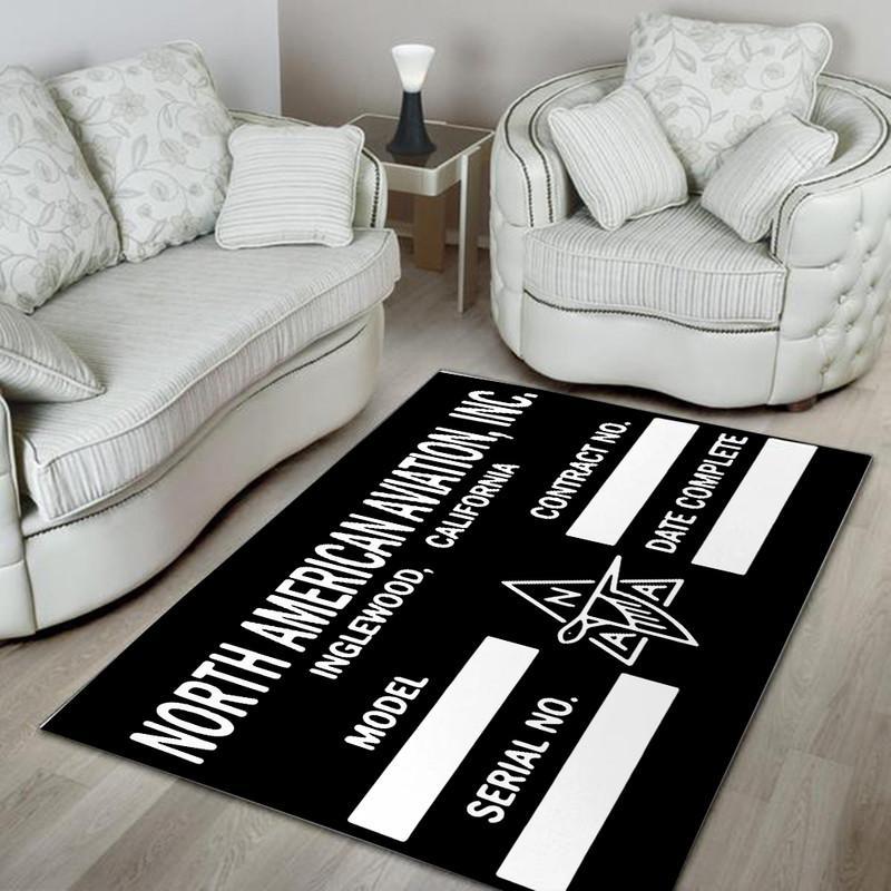 North American Aviation Data Plate Rug 05235