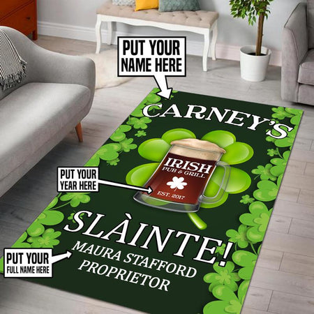 Personalized Irish Pub Rug 06391