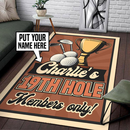 Personalized 19th Hole Member Only Rug 06400