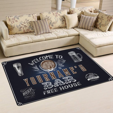 Personalized Bar Free House Rug 06817