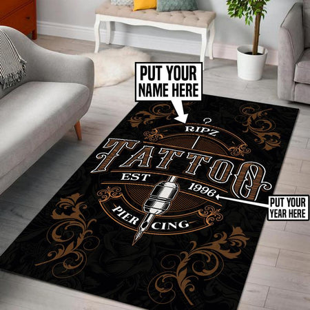 Personalized Tattoo Studio Rug 06353