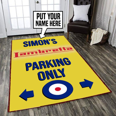 Personalized Lambretta Parking Only Rug 05538