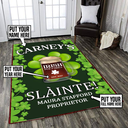 Personalized Irish Pub Rug 06391