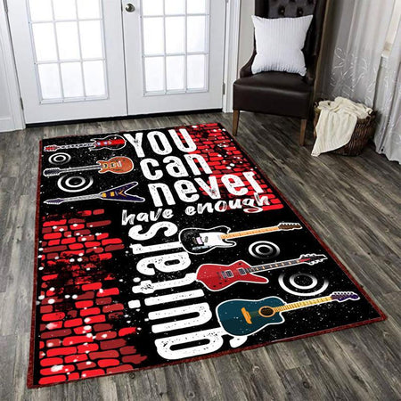 You Can Never Have Enough Guitars Rug 06311