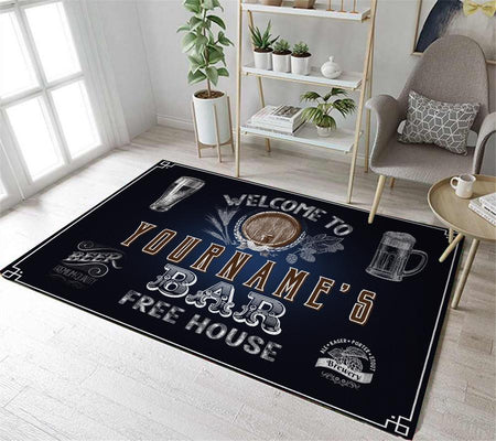 Personalized Bar Free House Rug 06817