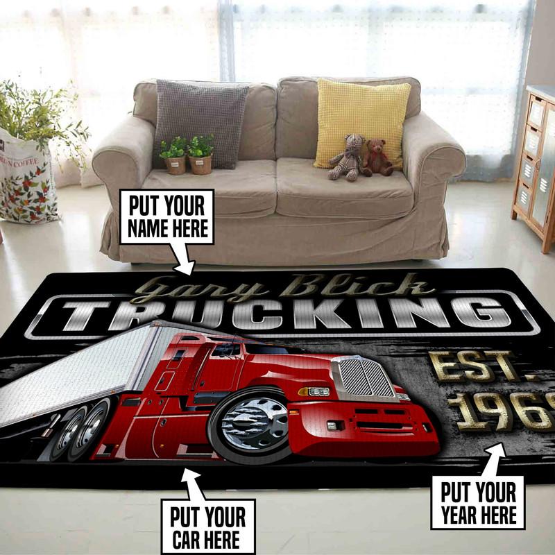 Personalized Trucking Rug 06305